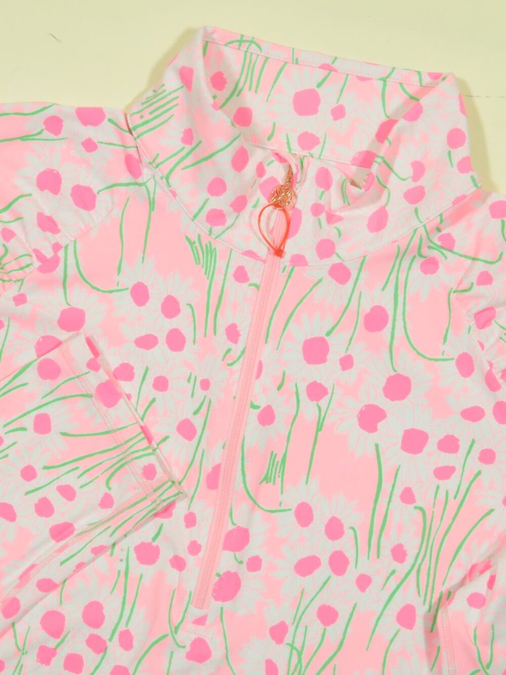 Lilly Pulitzer UPF 50+ Luxletic Justine Pullover Womens XL Pink Daisies New